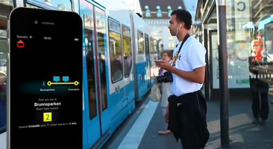 mobile advertising app goteborg sweeden tram sightseeing