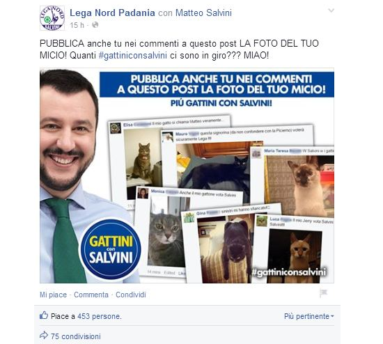 Il tuo micio con Salvini