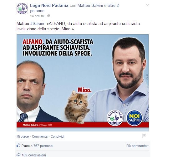 Salvini contro Alfano