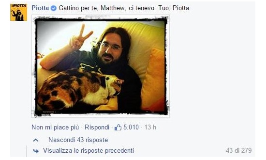 #GattiniSuSalvini: il commento di Piotta