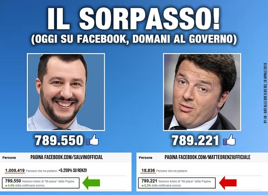 Salvini su Facebook